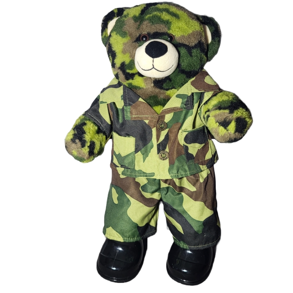 Build-a-Bear 16" Camo Bear with Outfit